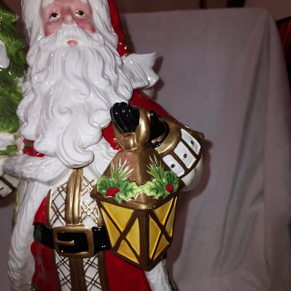Vintage Cracker Barrel "Season of Peace" Decorative Santa Vase NWT HARD TO FIND - Picture 3 of 16